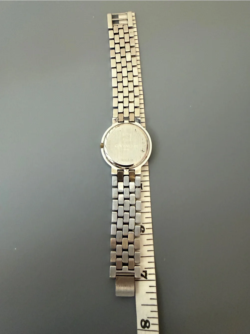 Vintage Givenchy Paris Two Tone Gold & Silver Swiss Quartz Dress Watch 32mm